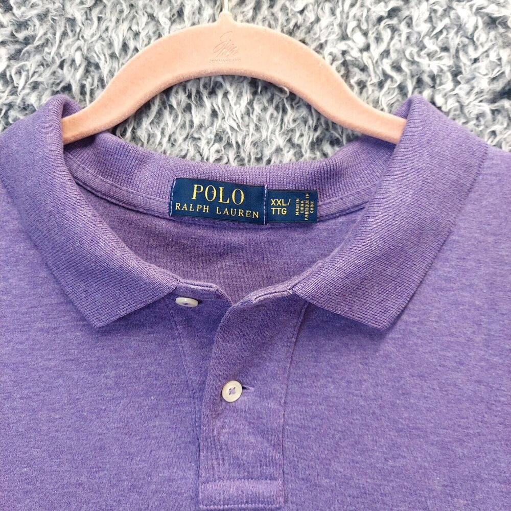 Polo Ralph Lauren Lot3 Shirt Men 2XLarge Blue/Green/Purple Custom Fit Casual - Picture 4 of 10